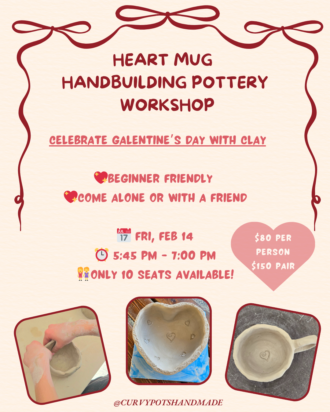 Galentine Special - Heart Mug Workshop