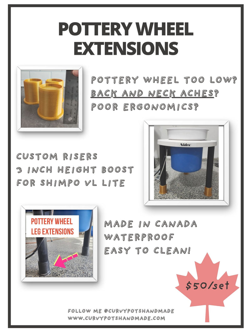 Pottery Wheel Height Extensions – Set of 3