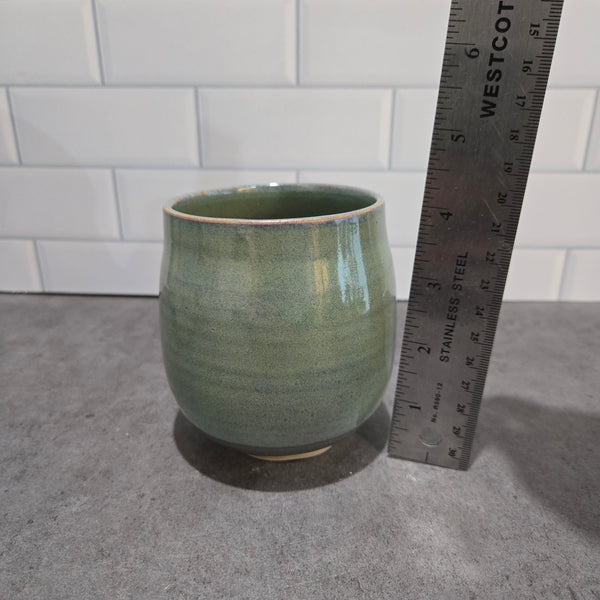 Seafoam green coffee cup