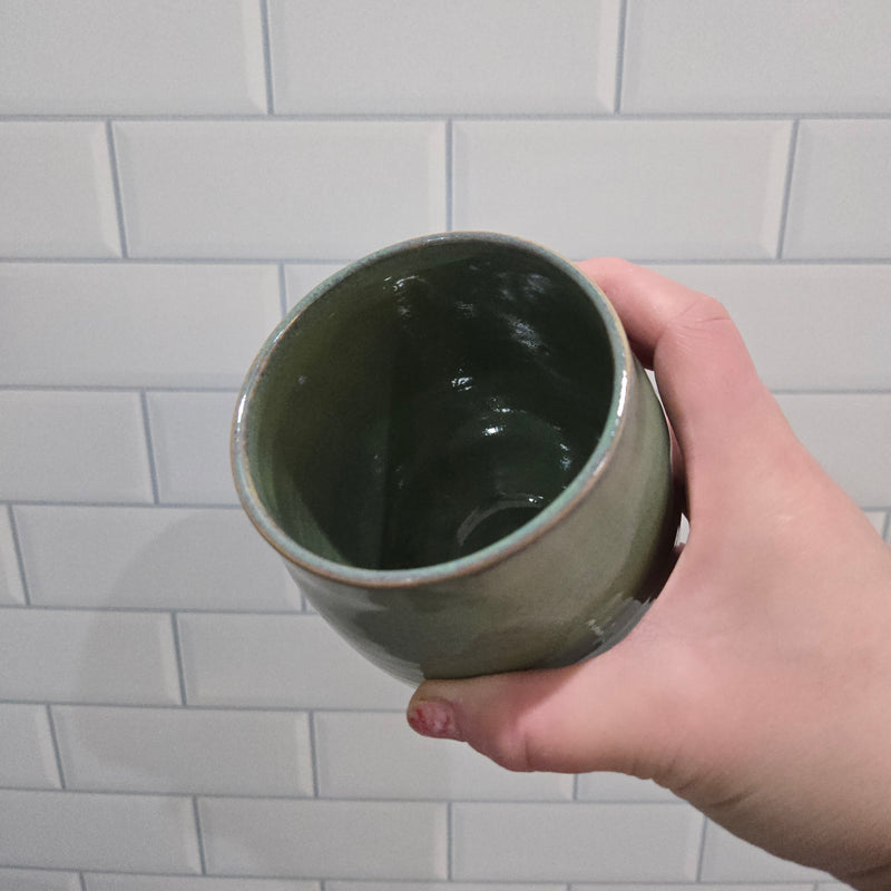 Seafoam green coffee cup