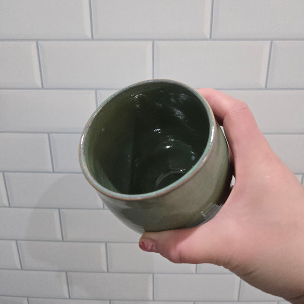 Seafoam green coffee cup