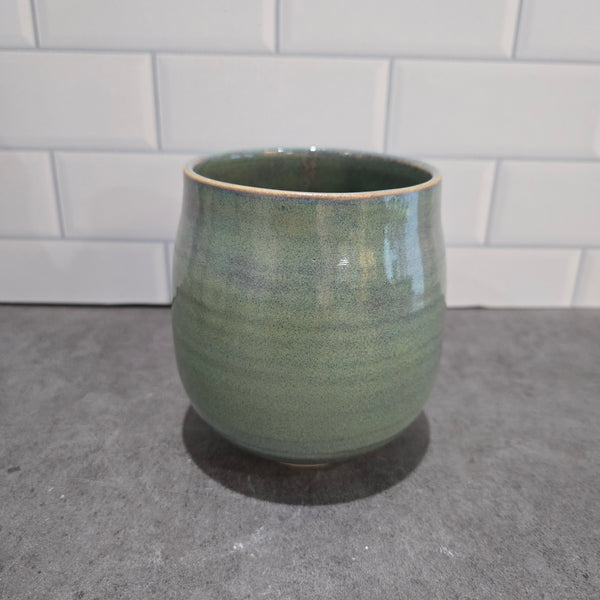 Seafoam green coffee cup