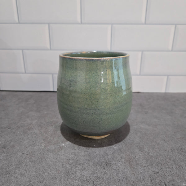 Seafoam green coffee cup