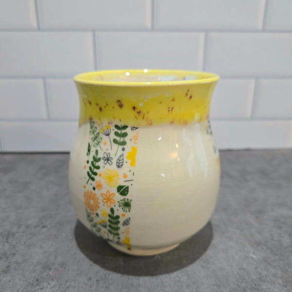 Yellow garden flower cup