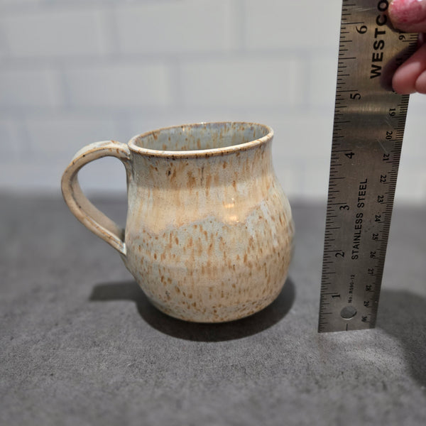 Wheat beige speckled mug