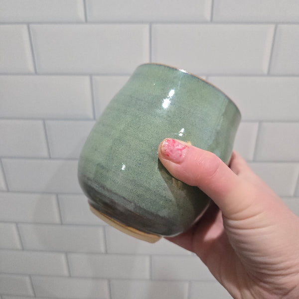 Seafoam green coffee cup