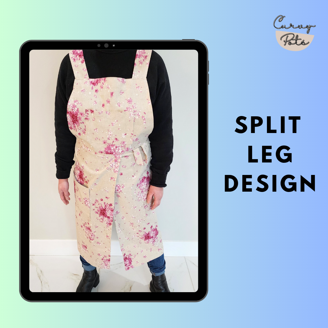 Sakura Split Leg Apron for Pottery, Ceramic Art, Painting, Floral Arrangements - Limited print